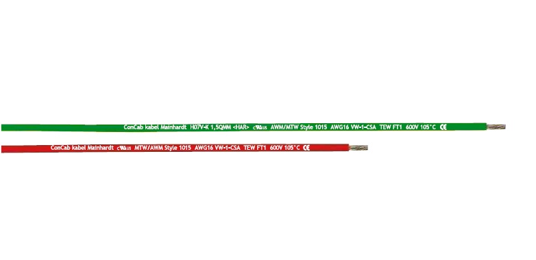 CC Single Wire PVC UL-Style 1015 / 1028 / 1283 / 1284, UL and CSA, MTW or AWM