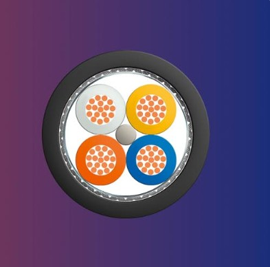 BETAtrans® DATA-ENX C-flex 100 Ω CAT 5 / 5e FOAM black 1 x (4 x AWG 22/7)St blue, yellow, white, orange